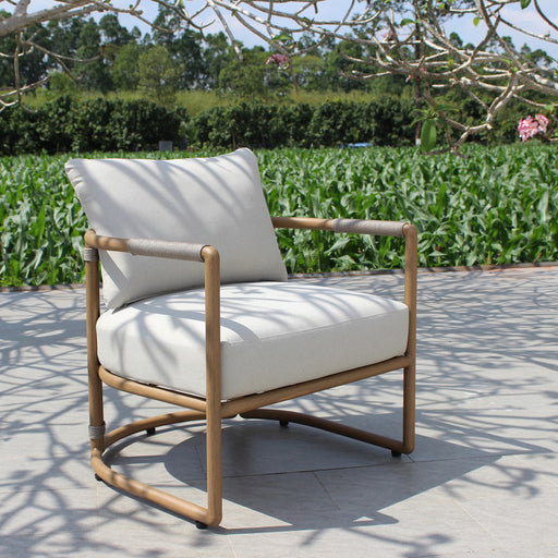 Malta - Outdoor Light Grey + Teak Sofa Set — view 2