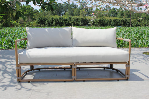 Malta - Outdoor Light Grey + Teak Sofa Set