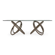 Mason Modern Glass + Grey Ash Dining Table