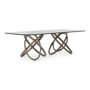 Mason Modern Glass + Grey Ash Dining Table — view 2