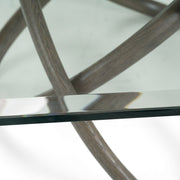 Mason Modern Glass + Grey Ash Dining Table — view 5