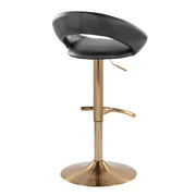 Set of two Lumi Source Posh contemporary glam adjustable barstools with swivel and rounded T footrest, featuring modern design.
