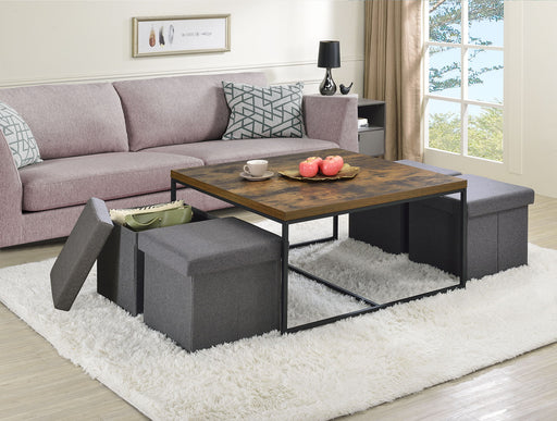 Caitlin - Wood Grain 5 Piece Coffee Table (Set of 5) - R&R Furniture Gallery (Fountain Valley, CA)