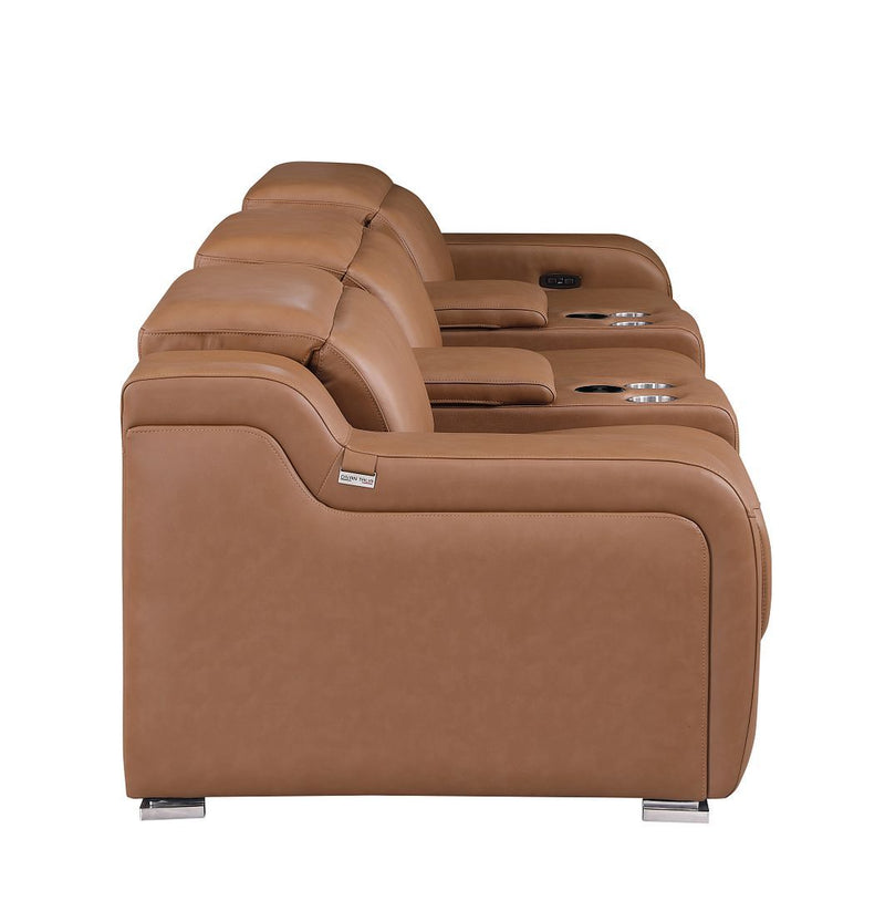 1116 - 5-Piece Modular Power Reclining Sofa In With 3 Power Recliners & Power Headrests