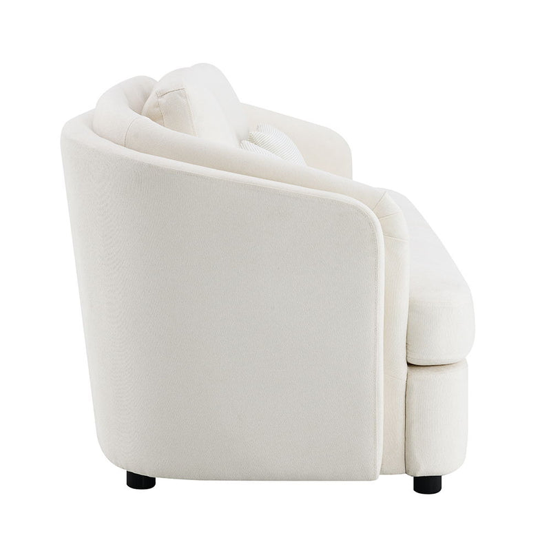 Mariko - Sofa With 2 Pillows - Beige Linen - R&R Furniture Gallery (Fountain Valley, CA)