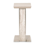 Lotus Bay - C-Shaped Accent Table - Sand - R&R Furniture Gallery (Fountain Valley, CA)