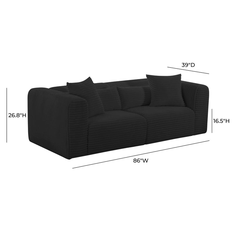 Tarra - Fluffy Oversized Corduroy Modular Loveseat - R&R Furniture Gallery (Fountain Valley, CA)