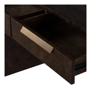 Guzman - Modern Dark Burl Writing Desk — view 4