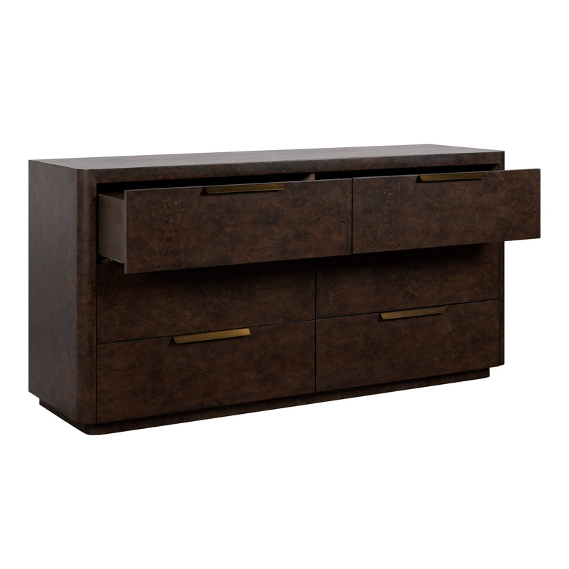 Perez - Modern Dark Burl Dresser — view 3