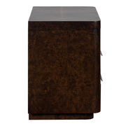 Perez - Modern Dark Burl Nightstand — view 2
