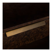 Perez - Modern Dark Burl Nightstand — view 4