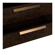 Perez - Modern Dark Burl Nightstand — view 5