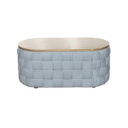 Saree - Coffee Table - Light Teal Chenille - R&R Furniture Gallery (Fountain Valley, CA)