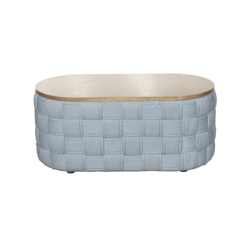 Saree - Coffee Table - Light Teal Chenille - R&R Furniture Gallery (Fountain Valley, CA)