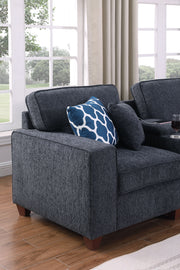 Lily - Sectional Sofa With Ottoman - Black - R&R Furniture Gallery (Fountain Valley, CA)