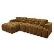 Shapiro - Modern Brown Fabric Sectional Sofa w/ Left Facing Chaise — view 2