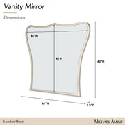London Place - Vanity Mirror - Creamy Pearl - R&R Furniture Gallery (Fountain Valley, CA)