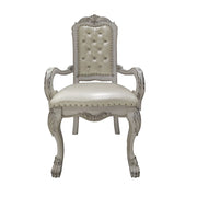 Dresden - Synthetic Leather Arm Chair (Set of 2) - Bone White - R&R Furniture Gallery (Fountain Valley, CA)