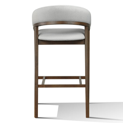 Truman - Mid-Century Modern Grey + Walnut Bar Chair (Set of 2) — view 2