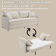 Elisea - Sofa With Sleeper - Beige Fabirc - R&R Furniture Gallery (Fountain Valley, CA)