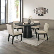 Froja - Round Dining Table - Black - R&R Furniture Gallery (Fountain Valley, CA)
