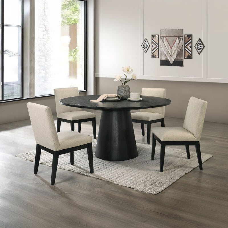 Froja - Round Dining Table - Black - R&R Furniture Gallery (Fountain Valley, CA)