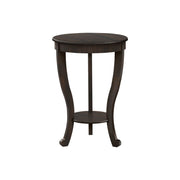8th Street walnut accent end table with two-tier traditional design, featuring a classic wooden finish and sturdy structure.
