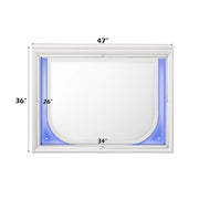 Tarian - Mirror With LED - Pearl White - R&R Furniture Gallery (Fountain Valley, CA)