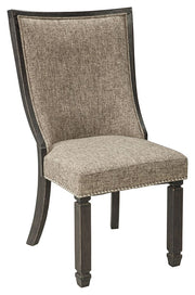 Tyler Creek - Dining UPH Side Chair (Set of 2) - Framed Back - Black / Grayish Brown - R&R Furniture Gallery (Fountain Valley, CA)