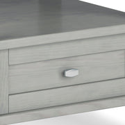 Handcrafted Warm Shaker coffee table by Simpli-Home featuring a classic wooden design and smooth finish.