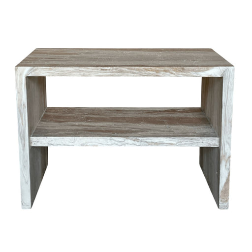 Sabino - Modern Faux Marble Concrete Nightstand