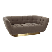 Granby - Glam Fabric and Gold Loveseat