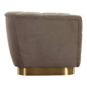 Granby - Glam Fabric and Gold Loveseat — view 5