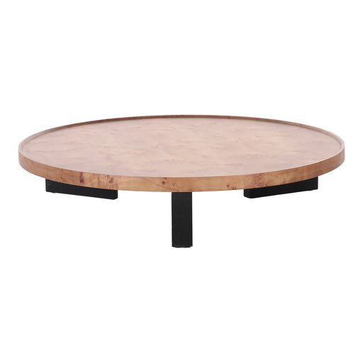 Reza - Modern Burl + Black Nesting Coffee Table Set — view 2
