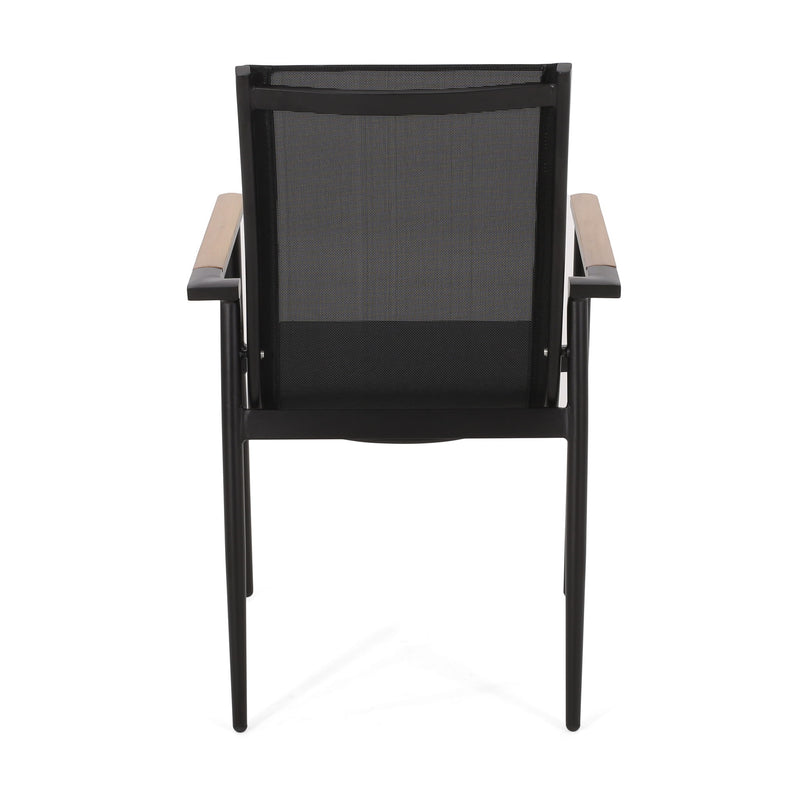 Barrister - Dining Chair (Set of 2) - Black / Natural - R&R Furniture Gallery (Fountain Valley, CA)
