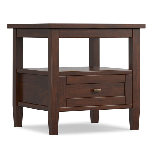 Warm Shaker - End Table With Smooth Drawer Storage - Brown - R&R Furniture Gallery (Fountain Valley, CA)
