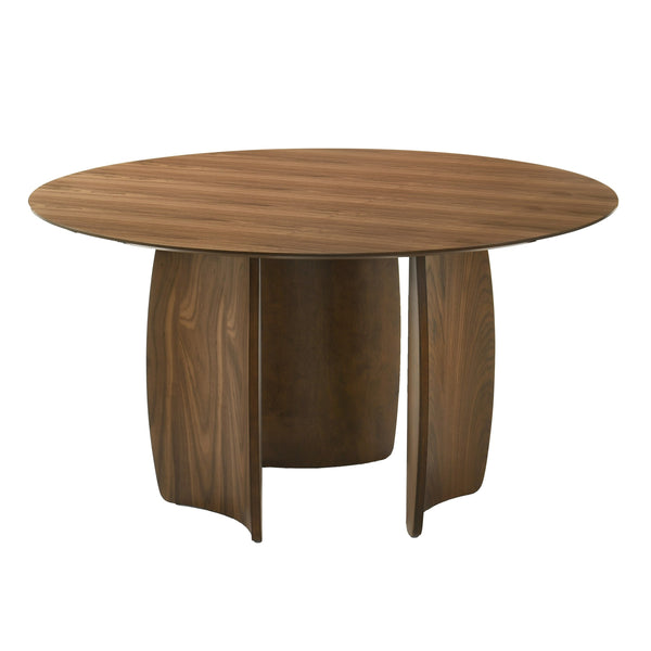 Titus - Modern Walnut Round Dining Table