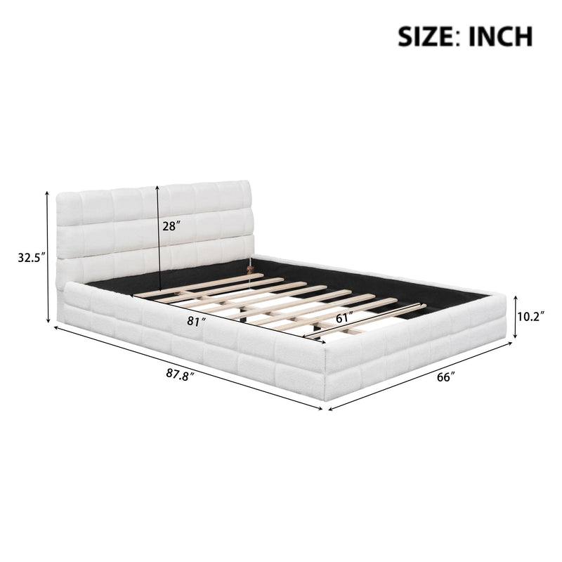 Upholstered Platform Bed With Headboard - R&R Furniture Gallery (Fountain Valley, CA)