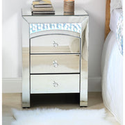 Nysa - Accent Table With LED - Mirrored & Faux Crystals - R&R Furniture Gallery (Fountain Valley, CA)