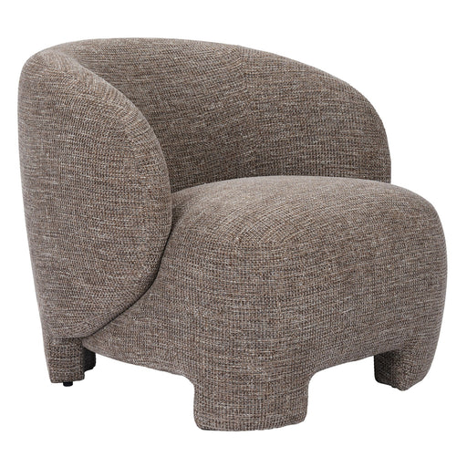 Odi - Modern Brown Fabric Accent Chair