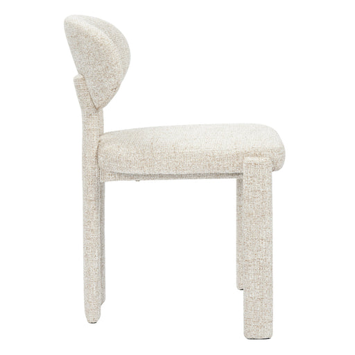 Riyad - Modern Beige Fabric Dining Chair (Set of 2) — view 2