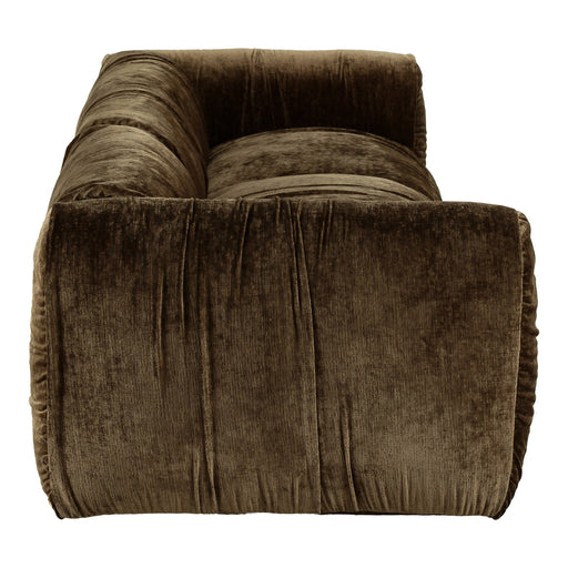 Siegal - Modern Brown Fabric Sofa — view 2