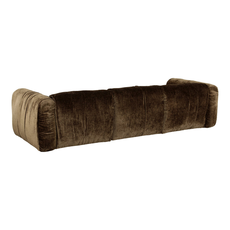 Siegal - Modern Brown Fabric Sofa — view 3