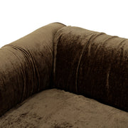 Siegal - Modern Brown Fabric Sofa — view 4