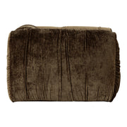 Siegal - Modern Brown Fabric Lounge Chair — view 2