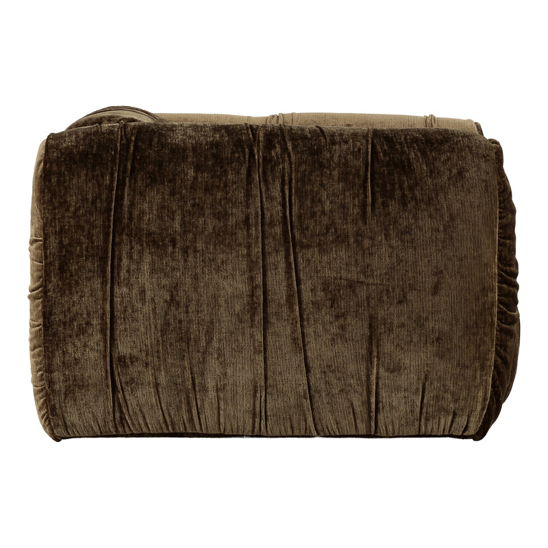 Siegal - Modern Brown Fabric Lounge Chair — view 2