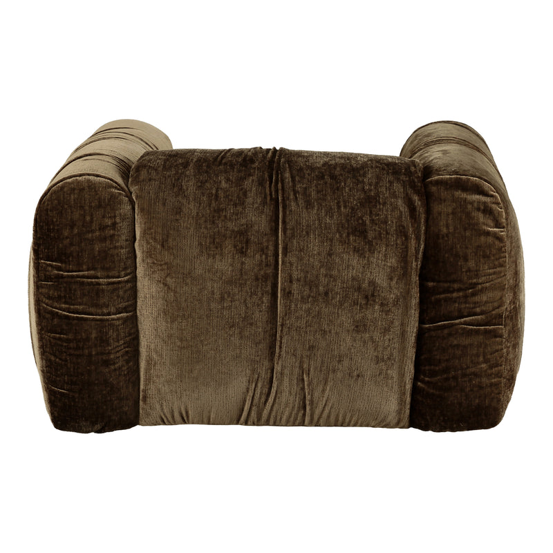 Siegal - Modern Brown Fabric Lounge Chair — view 4