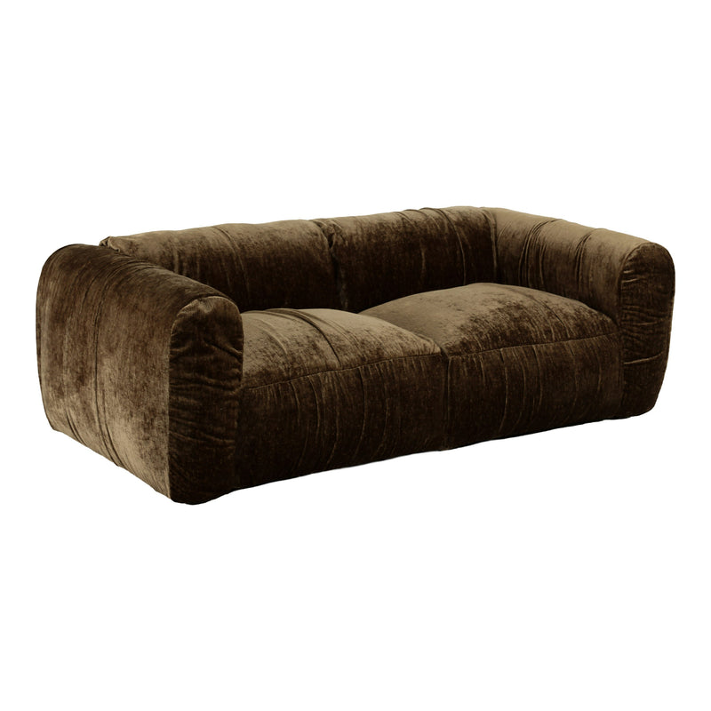 Siegal - Modern Brown Fabric Loveseat Sofa