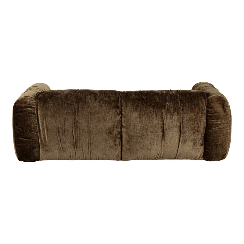 Siegal - Modern Brown Fabric Loveseat Sofa — view 4