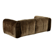 Siegal - Modern Brown Fabric Loveseat Sofa — view 3